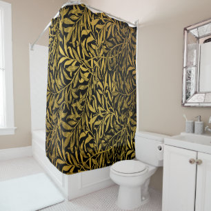 Rideaux De Douche Guillaume Morris Sauvage Noir Et Or