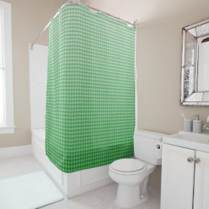 Rideaux De Douche Guingan vert de Kelly Ombre
