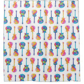 RIDEAUX DE DOUCHE GUITAR POP ART (Devant)