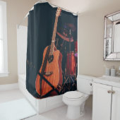 Rideaux De Douche Guitare acoustique cool (En situation)