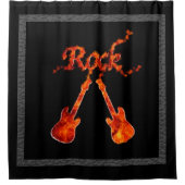 Rideaux De Douche Guitares Black Flame Rock (Devant)