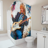 Rideaux De Douche guitariste cool (En situation)