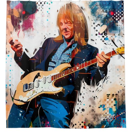 Rideaux De Douche guitariste cool (Devant)