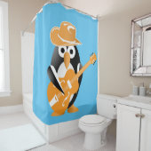 Rideaux De Douche Guitariste pingouin (En situation)