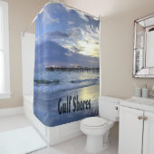 Rideaux De Douche Gulf Shores Alabama Beach Sunrise Pier (En situation)