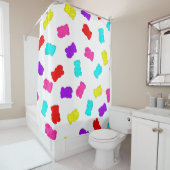Rideaux De Douche gummy bears colorful rainbow candy (En situation)