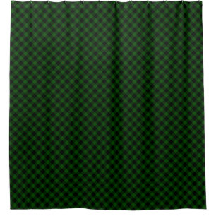 Rideaux De Douche Gunn tartan vert noir plaid