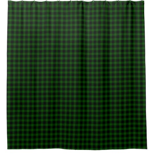 Rideaux De Douche Gunn tartan vert noir plaid (Devant)