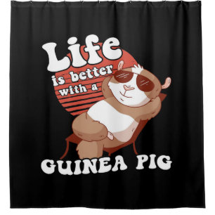 Rideaux De Douche Guogouin, Guangéou, Cochon De Guinée, La Vie Est M