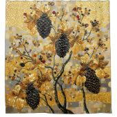 Rideaux De Douche gustav klimt Rustic Pinecone Holiday Winter Bathro (Devant)