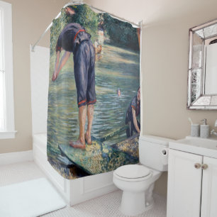 Rideaux De Douche Gustave Caillebotte - Baigneurs, bord de l'Yerres