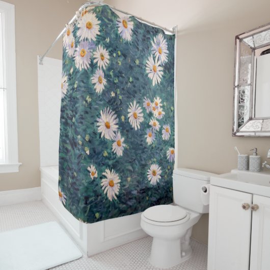 Rideaux De Douche Gustave Caillebotte - Lit de marguerites, détails (En situation)