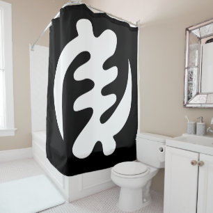 Rideaux De Douche Gye Nyame God is Supreme Adinkra