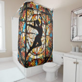 Rideaux De Douche Gymnastique Imaginaire en verre mignon (En situation)