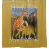 Rideaux De Douche Hakuna Matata Conception de base de la faune de la (Devant)