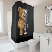 Rideaux De Douche Half Bear Half Robot (En situation)