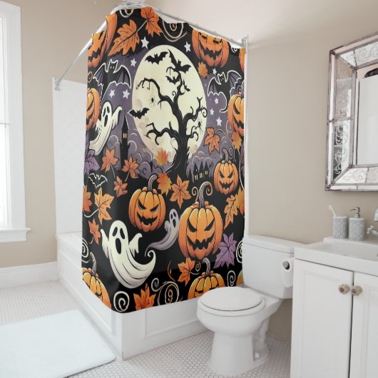 Rideaux De Douche Halloween/Automne/Automne (En situation)