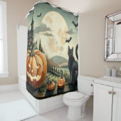Rideaux De Douche Halloween/Automne/Automne/citrouille/chat (En situation)