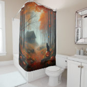 Rideaux De Douche Halloween/Automne/Automne/citrouille/chat (En situation)