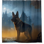 Rideaux De Douche Halloween berger allemand effroi (Devant)