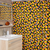 Rideaux De Douche Halloween Candy Corn