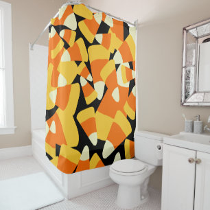 Rideaux De Douche Halloween Candy Corn Seamless Pattern
