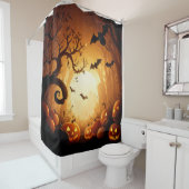 Rideaux De Douche Halloween/chauve-souris/Citrouille/automne (En situation)
