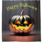 Rideaux De Douche Halloween Citrouille brillant (Devant)