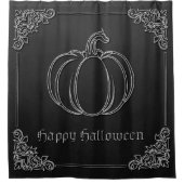 Rideaux De Douche Halloween Citrouille en argent (Devant)
