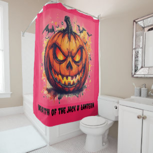 Rideaux De Douche Halloween,Colère du Jack O' Lantern , Effrayant