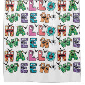 Rideaux De Douche Halloween drôle (Devant)