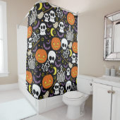 Rideaux De Douche Halloween éffrayant : Conception Arrière - plan à (En situation)