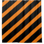 Rideaux De Douche Halloween en noir et orange rayé (Devant)