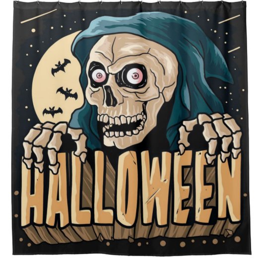 Rideaux De Douche Halloween faucheuse (Devant)
