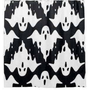 Rideaux De Douche Halloween Ghost Éffrayant Motif sans couture