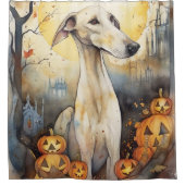 Rideaux De Douche Halloween Greyhound Avec La Peur Citrouille (Devant)