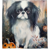 Rideaux De Douche Halloween japonais chinois avec la peur Citrouille (Devant)