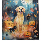 Rideaux De Douche Halloween Lappund Finlandais Avec Peur Citrouille (Devant)