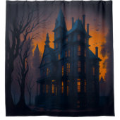 Rideaux De Douche Halloween Maison de la Maison de la Maison de Haun (Devant)