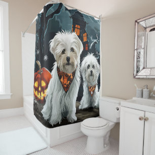 Rideaux De Douche Halloween maltais Éffrayant