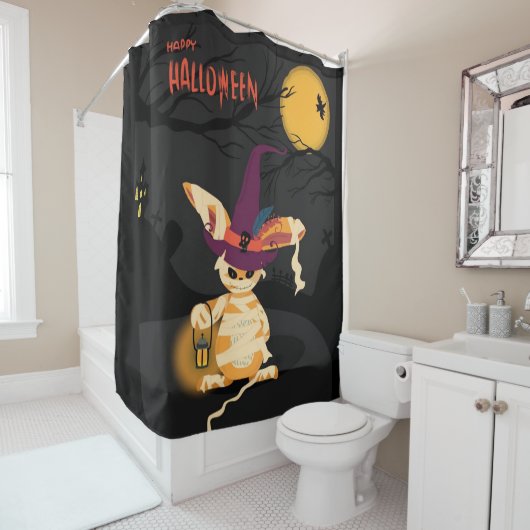 Rideaux De Douche Halloween Monster Rabbit (En situation)