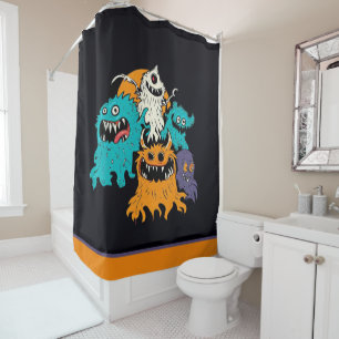 Rideaux De Douche Halloween/Monstre/Octobre/Automne