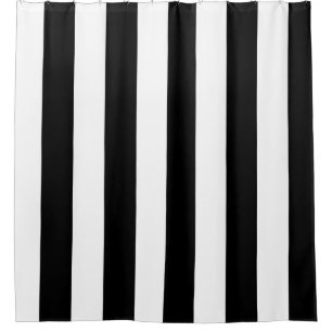 Rideaux De Douche halloween noir blanc bandes verticales