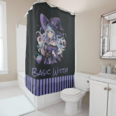 Rideaux De Douche Halloween/Sorcière/violet (En situation)