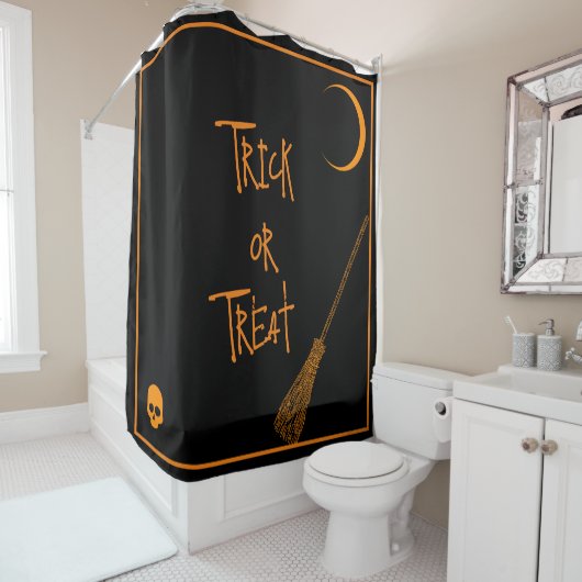 Rideaux De Douche Halloween Trick ou Treat (En situation)