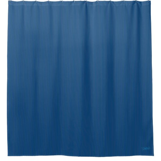 Rideaux De Douche HAMbyWG - Rayure fine bleu sarcelle (Devant)