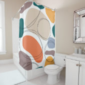 Rideaux De Douche Hand drawn geometric seamless modern abstract mult (En situation)