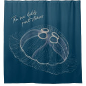 Rideaux De Douche Hand drawn Jellyfish Art  (Devant)