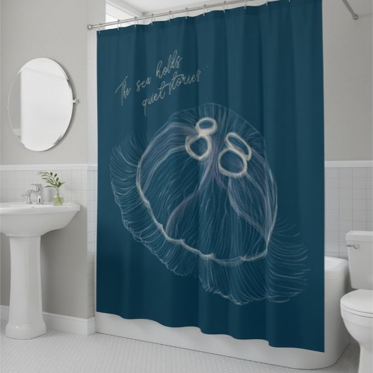 Rideaux De Douche Hand drawn Jellyfish Art 