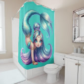 Rideaux De Douche "Handstand Mermaid Magic" (En situation)